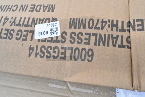 BRAND NEW SCRATCH AND DENT! Items Including 600LEGSS14 Regency 18 1/2" Stainless Steel Legs for Sinks - 4/Set, 600CB24SS Regency 17 5/16" Side Sink Cross Brace - 2/Set - Image 3 of 5