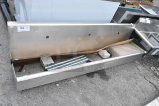 BRAND NEW SCRATCH AND DENT! Regency 600HSMSB1872 Regency Wall-Mounted 72" x 17 1/2" Hand Sink for 3 Single-Inlet Faucets