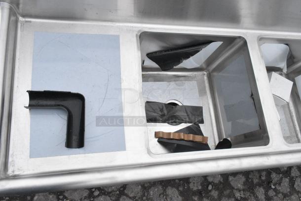 BRAND NEW SCRATCH AND DENT! Regency 600S31515215 Stainless Steel 3 Bay Sink w/ Dual Drain Boards. No Legs. - Image 2 of 6