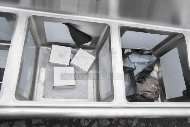 BRAND NEW SCRATCH AND DENT! Regency 600S31515215 Stainless Steel 3 Bay Sink w/ Dual Drain Boards. No Legs. - Image 3 of 6