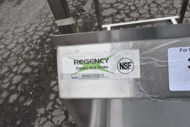 BRAND NEW SCRATCH AND DENT! Regency 600S31515215 Stainless Steel 3 Bay Sink w/ Dual Drain Boards. No Legs. - Image 6 of 6