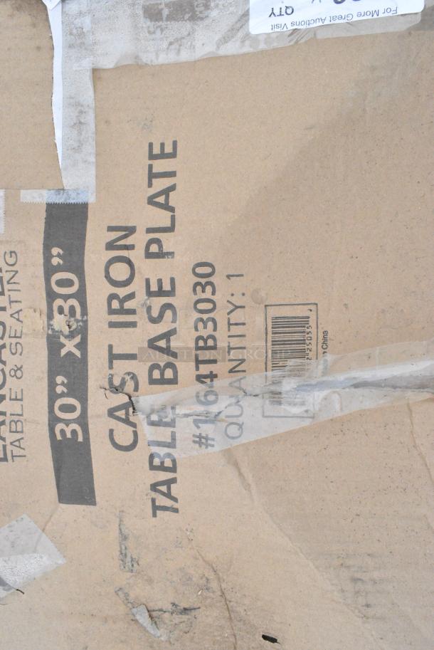 6 BRAND NEW SCRATCH AND DENT! Items Including 164TB3030 Lancaster Table & Seating 30" x 30" Cross Cast Iron Table Base Plate, . 6 Times Your Bid! - Image 2 of 2