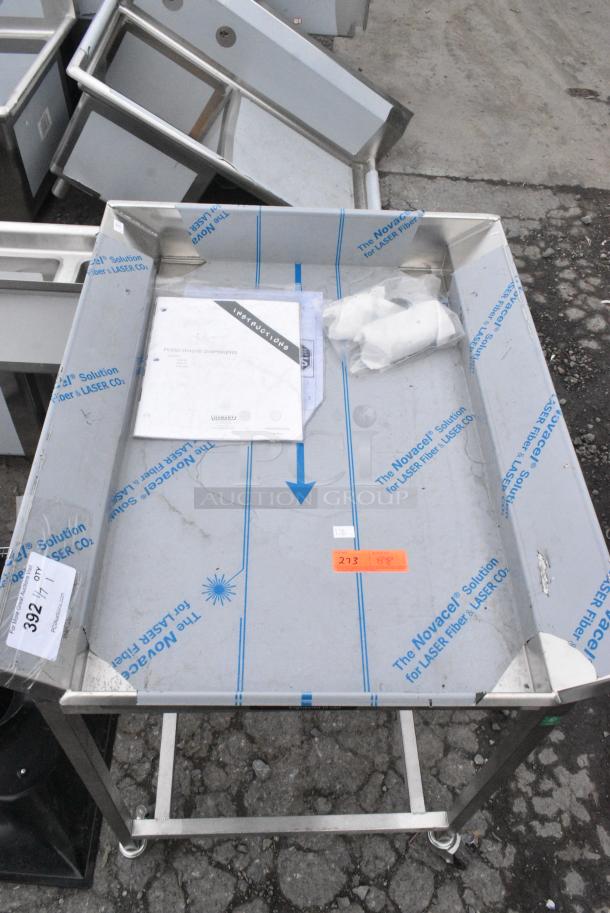 BRAND NEW! Henny Penny Stainless Steel Commercial Portable Breading Table on Commercial Casters. - Image 3 of 7