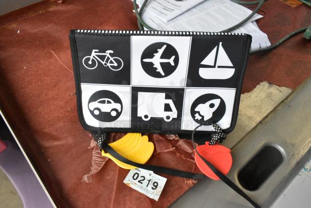 3 Various Items Including Wooden Xylophone Toy, Black and White Childrens Toy and Safety 1st Sit and Play. 3 Times Your Bid! - Image 2 of 6