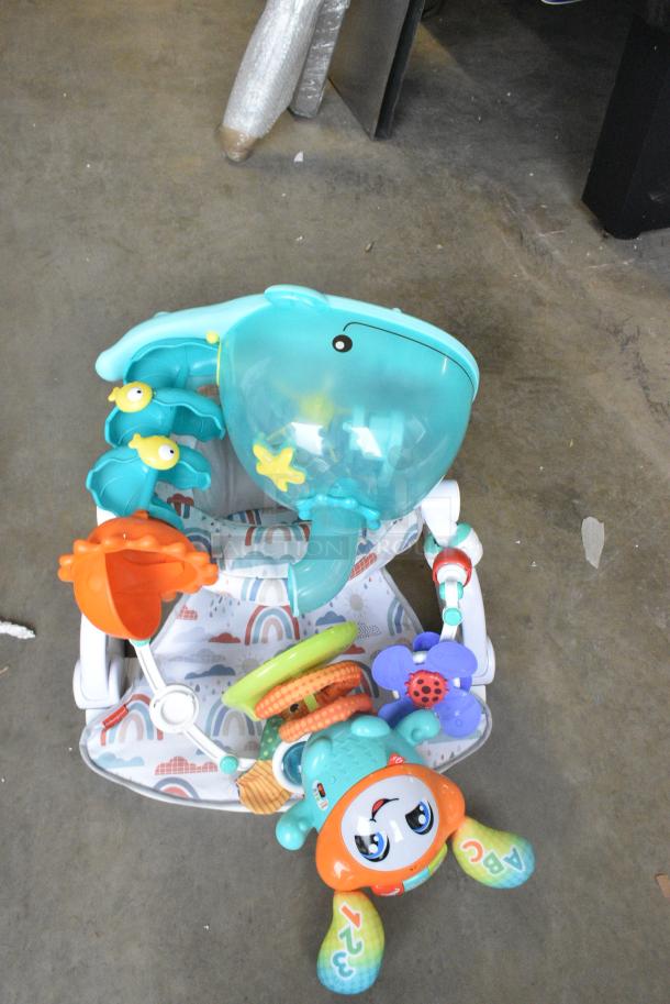 3 Various Items Including ABC Toy, Whale Toy and Baby Chair. 3 Times Your Bid! - Image 1 of 9