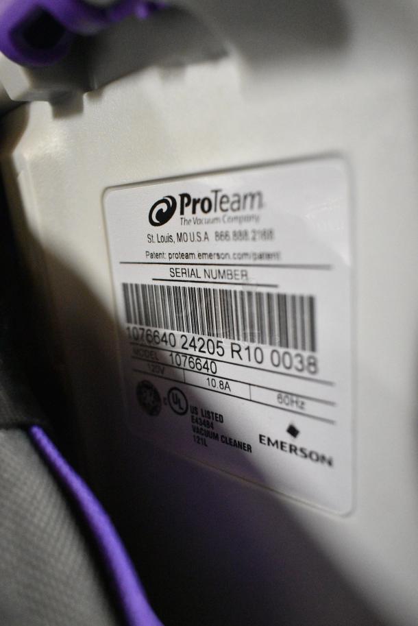 BRAND NEW SCRATCH AND DENT! ProTeam GoFit 10 107751 10 Qt. Backpack Vacuum with 101338 2-Piece Wand and 107016 Xover Multi-Surface Tool. 120 Volts, 1 Phase. - Image 4 of 6