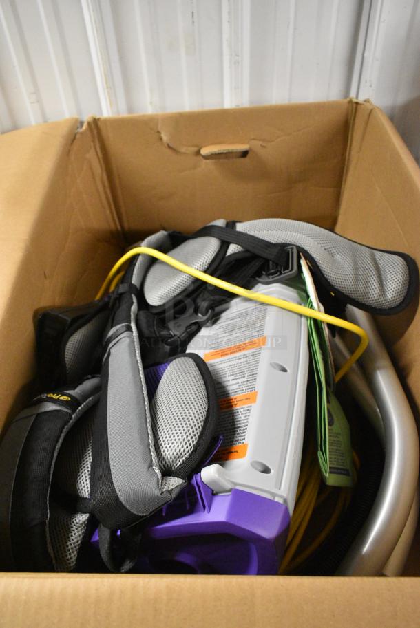 BRAND NEW SCRATCH AND DENT! ProTeam GoFit 6 107749 6 Qt. Backpack Vacuum with 101338 2-Piece Wand and 107016 Xover Multi-Surface Tool . 120 Volts, 1 Phase. - Image 3 of 5