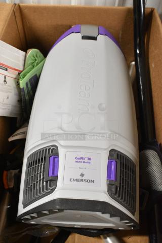 BRAND NEW SCRATCH AND DENT! ProTeam GoFit 10 107695 10 Qt. Backpack Vacuum with 107466 Remediation Kit. 120 Volts, 1 Phase.