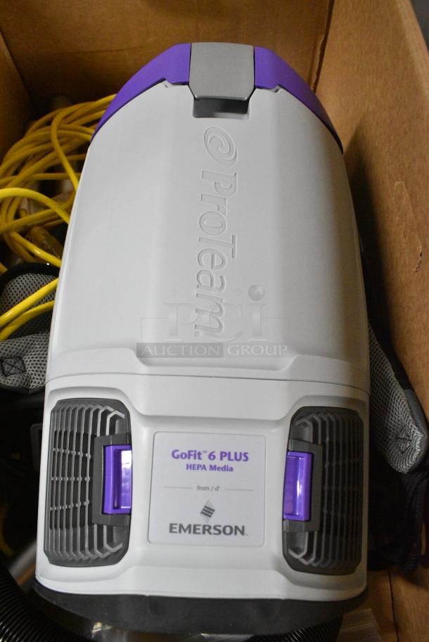 BRAND NEW SCRATCH AND DENT! ProTeam GoFit 6 PLUS 107705 6 Qt. Backpack Vacuum with 107100 Xover Multi-Surface Telescoping Wand Kit. 120 Volts, 1 Phase. - Image 3 of 6