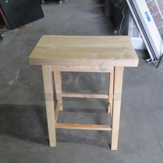 Solid Wooden Saddle Stool. 2XBID