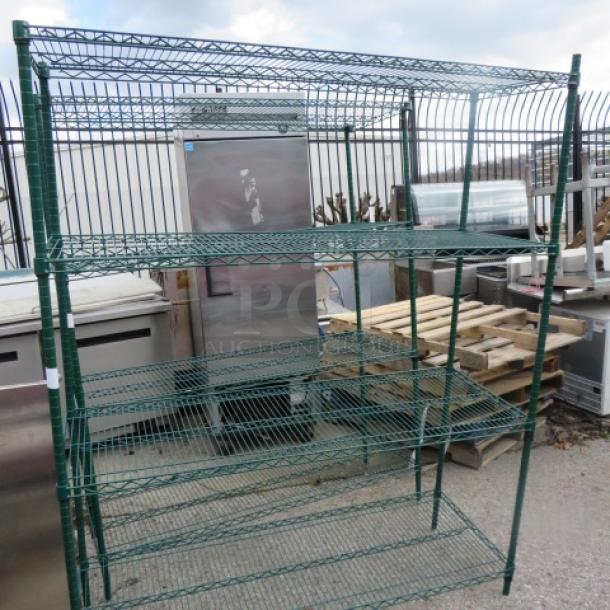 One Green Metro Shelf With 4 Shelves. 60X21X75 - Image 1 of 1