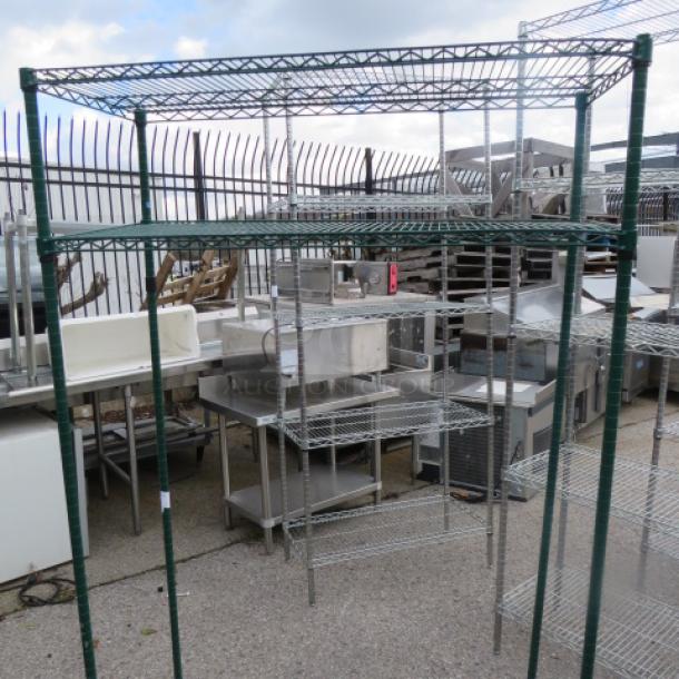 One Green Metro Shelf With 4 Shelves. 48X21X74 - Image 1 of 1