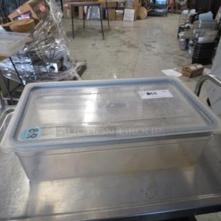 One Cambro Full Size 6 Inch Deep Food Storage Container With Lid.