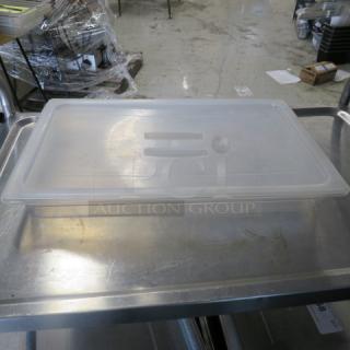 One Cambro Full Size 2.5 Inch Deep Food Storage Container With Lid.