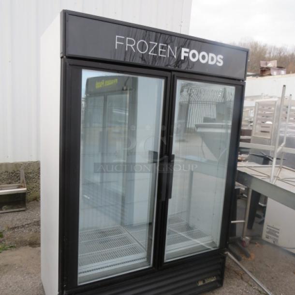 One TRUE  2 Door Glass Display Freezer With 8 Racks. Model# GDM-49F. Unable To Test. 115/208-230 Volt. 54X30X78 - Image 4 of 4