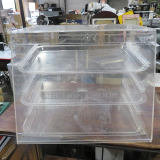 One Poly Bakery Case With 3 Shelves. 21X17X16.5