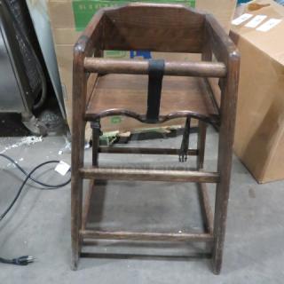 One Wooden High Chair