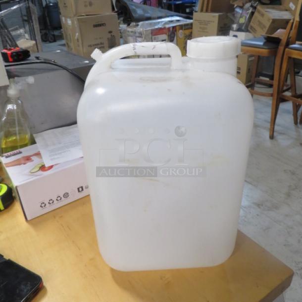 One 5 Gallon Poly Water Jug. - Image 1 of 1