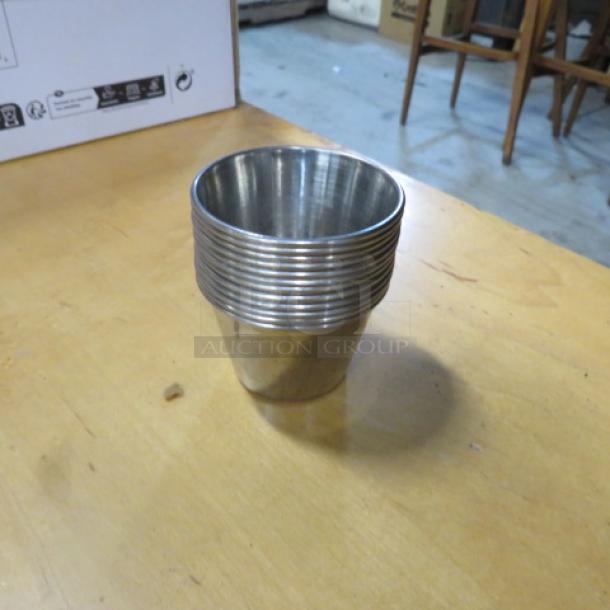 One Lot Of 12 Stainless Steel Condiment Cups. - Image 1 of 1