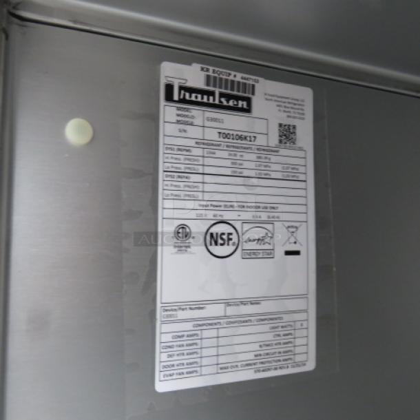 One WORKING  Traulsen 3 Door Refrigerator With 9 Racks On Casters. Model# G30011. 115 Volt. 76X32X84. $8510.36 - Image 4 of 4