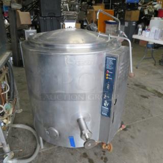 One Groen 40 Gallon Natural Gas Steam Kettle. Model# AH/1E-40. $23,606.00.