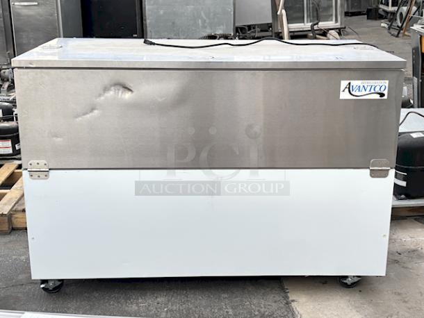 BRAND NEW SCRATCH & DENT! Avantco MC58-HC 58" School Milk Cooler. 115v/1ph/60Hz/2.4Amp, 58 x 30-5/8 x 41-3/8. S/N 200901083 7021 2312 - Image 1 of 7