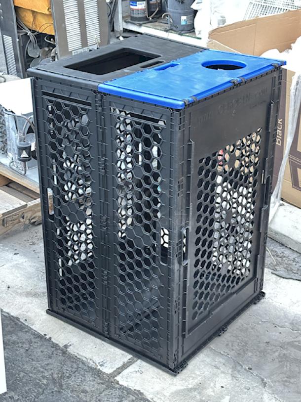 BRAND NEW! Cerobin 45 Gallon Collapsible Top Loading Dual-Stream Waste / Recycling Receptacle. - Image 1 of 5