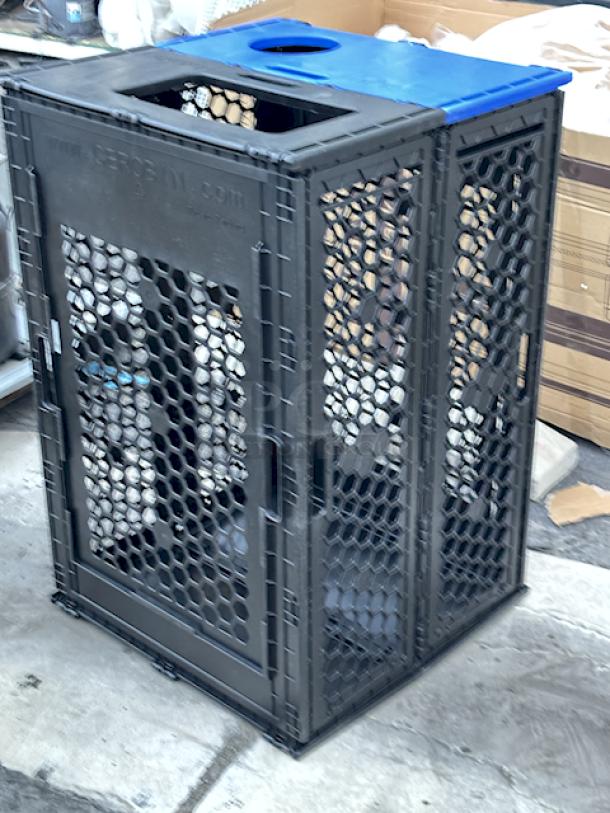 BRAND NEW! Cerobin 45 Gallon Collapsible Top Loading Dual-Stream Waste / Recycling Receptacle. - Image 2 of 5