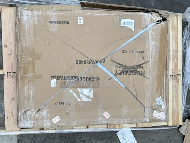 BRAND NEW SCRATCH & DENT, IN ORIGINAL PACKAGING! Regency 600TS3648S 36" x 48" 16 Gauge Stainless Steel Commercial Work Table with Undershelf. - Image 2 of 2