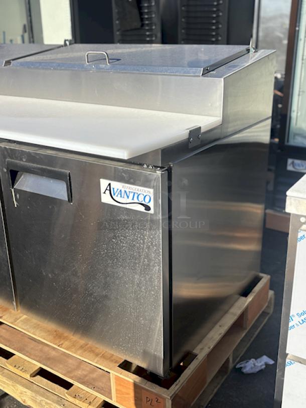 BRAND NEW SCRATCH & DENT! Avantco APPT-71-HC 71" 2 Door Refrigerated Pizza Prep Table. S/N: 305397730 Missing Power Cord and On/Of Control Switch. - Image 2 of 8