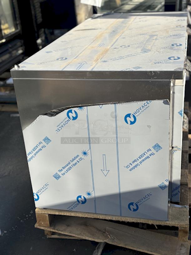 BRAND NEW SCRATCH AND DENT! Beverage-Air WTFD60AHC-4 60" Four Drawer Worktop Freezer W/ Removable 4" Backsplash and Commercial Casters. 115v/1Ph/60Hz. S/N: 15005778. Unit has Superficial Denting. See Photos - Image 7 of 10