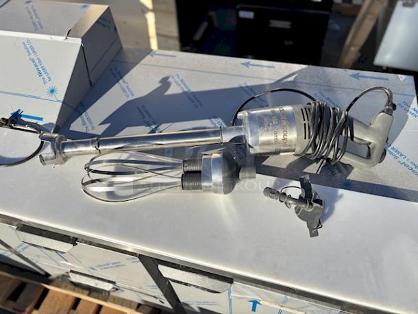 OUT OF ORIGINAL PACKAGING! BRAND NEW! Robot Coupe MP450 Combi Turbo 18" Variable Speed Immersion Blender with 10" Whisk - 1 HP. S/N: 8882112203R-04, 120 Volts/6 Amps/1 Phase/60 Hz. - Image 2 of 7