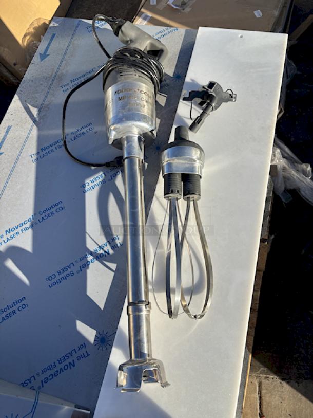 OUT OF ORIGINAL PACKAGING! BRAND NEW! Robot Coupe MP450 Combi Turbo 18" Variable Speed Immersion Blender with 10" Whisk - 1 HP. S/N: 8882112203R-04, 120 Volts/6 Amps/1 Phase/60 Hz. - Image 3 of 7