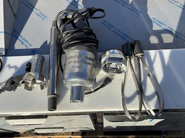OUT OF ORIGINAL PACKAGING! BRAND NEW! Robot Coupe MP450 Combi Turbo 18" Variable Speed Immersion Blender with 10" Whisk - 1 HP. S/N: 8882112203R-04, 120 Volts/6 Amps/1 Phase/60 Hz. - Image 7 of 7