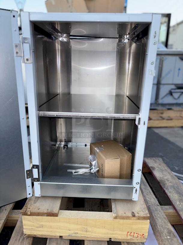 BRAND NEW! Out Of Original Packaging!! Scotsman HSTCD16-A 16 1/2" x 23 9/16" x 32" Enclosed Stainless Steel Ice Dispenser Stand with Door, S/N: 24041320011698, Minor Scratches & Dents. - Image 4 of 8