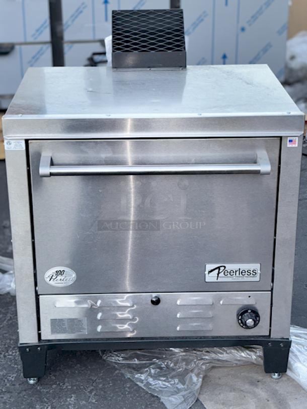 BRAND NEW SCRATCH & DENT! Peerless C131P  Countertop Single Door Quadruple Deck Pizza Oven with (4) 1/2" Pizza Stones - 30,000 BTU - Image 1 of 6