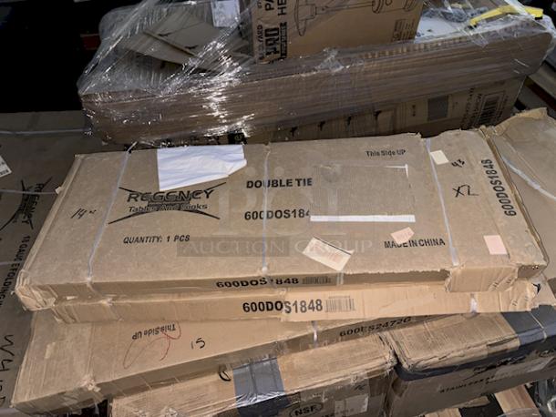BRAND NEW! Regency 600DOS1848 Stainless Steel Double Deck Overshelf - 18" x 48" x 32". Original Packaging Damaged, Minor Denting/scratching. 2x Your Bid - Image 2 of 3