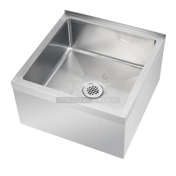 BRAND NEW SCRATCH & DENT! Regency 600SM 242412 29" 16-Gauge Stainless Steel One Compartment Floor Mop Sink - 24" x 24" x 12" Bowl. Box is torn, items have minor denting. 2x Your Bid

*Image may not depict product color, inclusions or accessories. - Image 1 of 4