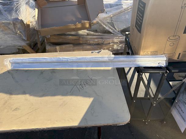 BRAND NEW IN ORIGINAL PACKAGING!! Choice 407CHA48 48" x 3 1/2" Aluminum Wall-Mounted Ticket Holder. *Thumbnail Image is for example, may not depict inclusions or accessories. - Image 2 of 5