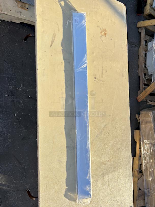BRAND NEW IN ORIGINAL PACKAGING!! Choice 407CHA48 48" x 3 1/2" Aluminum Wall-Mounted Ticket Holder. *Thumbnail Image is for example, may not depict inclusions or accessories. - Image 5 of 5