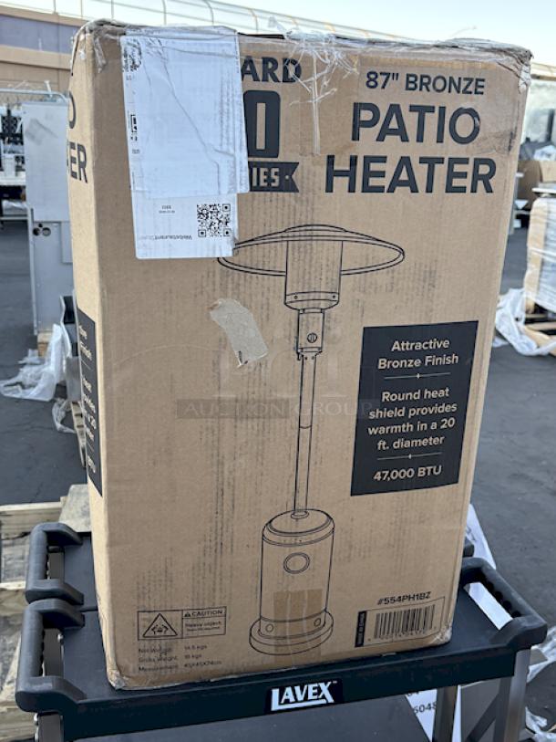 BRAND NEW SCRATCH & DENT! Backyard Pro Courtyard Series PH1BZ Bronze Portable Propane Outdoor Patio Heater - 47,000 BTU. Product packaging is damaged and may be scratched, dented and/or missing pieces. - Image 4 of 4