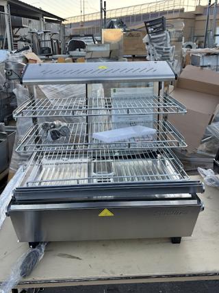 BRAND NEW SCRATCH & DENT! ServIt HDM-26 26" Self / Full Service 3 Shelf Countertop Heated Display Case with Sliding Doors - 120V, 1800W, 15 Amps	1 Phase	60 Hz	84 lb. S/N: 1556307300087. Glass is Broken On all sides.