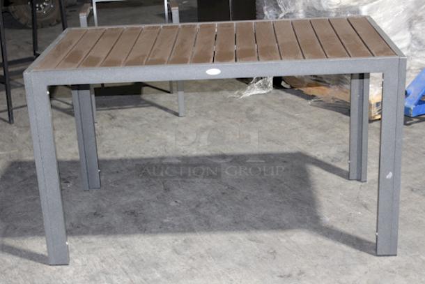 LIGHTLY USED! Upscale Mingja MJ-686 Outdoor Table With a sleek aluminum frame and a durable PVC wicker top & 4 Matching MJ-589  Silver Frame Aluminum Arm Chair with PVC Wicker Outdoor Chairs. 5x Your Bid Table Dimensions: 52x29x30. Chair Dimensions: 22x22x32 (seat Height: 18").


*These items are located at our main warehouse approximately 10mins away. The address is 3290 S. Highland Dr. Las Vegas NV 89109.* - Image 7 of 12