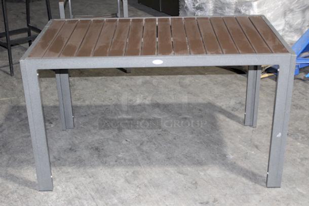 LIGHTLY USED! Upscale Mingja MJ-686 Outdoor Table With a sleek aluminum frame and a durable PVC wicker top & 4 Matching MJ-589  Silver Frame Aluminum Arm Chair with PVC Wicker Outdoor Chairs. 5x Your Bid Table Dimensions: 52x29x30. Chair Dimensions: 22x22x32 (seat Height: 18").


*These items are located at our main warehouse approximately 10mins away. The address is 3290 S. Highland Dr. Las Vegas NV 89109.* - Image 10 of 10