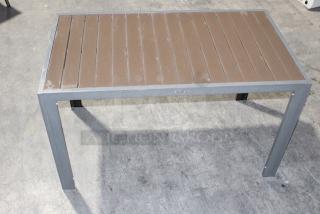 LIGHTLY USED! Upscale Mingja MJ-686 Outdoor Table With a sleek aluminum frame and a durable PVC wicker top & 3 Matching MJ-589  Silver Frame Aluminum Arm Chair with PVC Wicker Outdoor Chairs. 4x Your Bid Table Dimensions: 52x29x30. Chair Dimensions: 22x22x32 (seat Height: 18").


*These items are located at our main warehouse approximately 10mins away. The address is 3290 S. Highland Dr. Las Vegas NV 89109.*