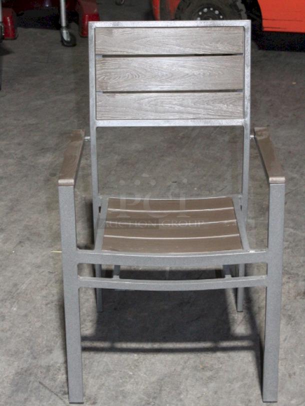 LIGHTLY USED! Upscale Mingja MJ-686 Outdoor Table With a sleek aluminum frame and a durable PVC wicker top & 3 Matching MJ-589  Silver Frame Aluminum Arm Chair with PVC Wicker Outdoor Chairs. 4x Your Bid Table Dimensions: 52x29x30. Chair Dimensions: 22x22x32 (seat Height: 18").


*These items are located at our main warehouse approximately 10mins away. The address is 3290 S. Highland Dr. Las Vegas NV 89109.* - Image 1 of 11