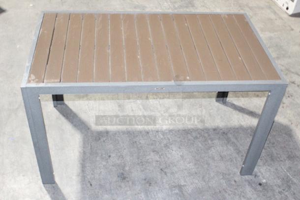 LIGHTLY USED! Upscale Mingja MJ-686 Outdoor Table With a sleek aluminum frame and a durable PVC wicker top & 2 Matching MJ-589  Silver Frame Aluminum Arm Chair with PVC Wicker Outdoor Chairs. 3x Your Bid Table Dimensions: 52x29x30. Chair Dimensions: 22x22x32 (seat Height: 18").


*These items are located at our main warehouse approximately 10mins away. The address is 3290 S. Highland Dr. Las Vegas NV 89109.* - Image 9 of 11
