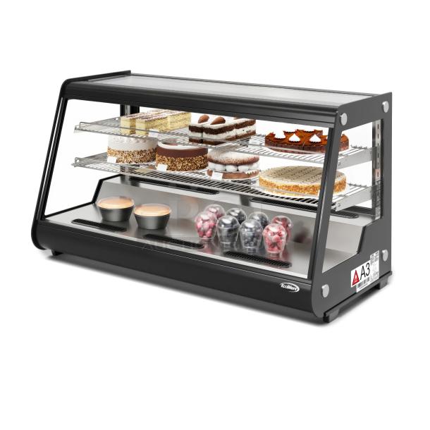BRAND NEW SCRATCH & DENT! Koolmore 48 in. Countertop Bakery Display Refrigerator in Black, 7 cu. ft. 110V. 48.1" x 23" x 27". In the original box. UNIT IS ONLY GOOD FOR PARTS! GLASS IS DESTROYED!! - Image 3 of 4