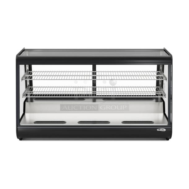 BRAND NEW SCRATCH & DENT! Koolmore 48 in. Countertop Bakery Display Refrigerator in Black, 7 cu. ft. 110V. 48.1" x 23" x 27". In the original box. UNIT IS ONLY GOOD FOR PARTS! GLASS IS DESTROYED!! - Image 4 of 4