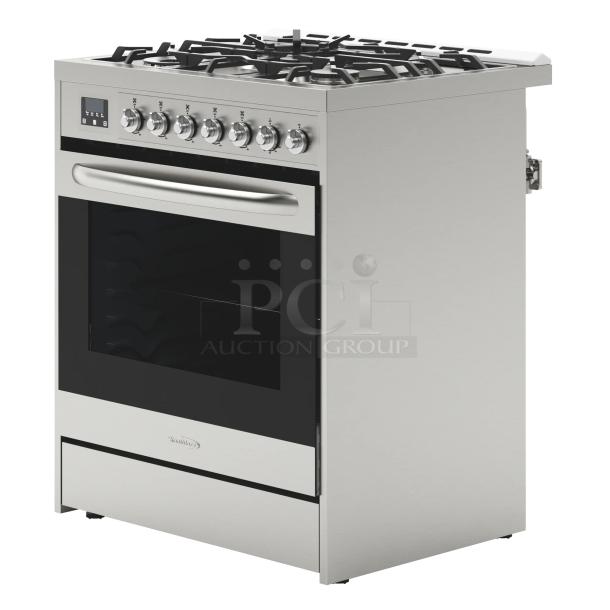 DO NOT MISS OUT!!! BRAND NEW! Koolmore FR30G-SS 30 in. Stainless-Steel Professional Gas Range. In Sealed Manufacturer Packaging. 25" x 29.9" x 35.4"  ONLY OBSERVABLE DEFECT IS A MINOR SCRATCH!!! (see photos). 

*This unit is located at our main warehouse approximately 10mins away. The address is 3290 S. Highland Dr. Las Vegas NV 89109.* - Image 4 of 9